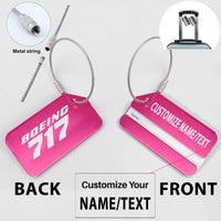 Thumbnail for Boeing 717 & Text Designed Fashion Metal Luggage Tags