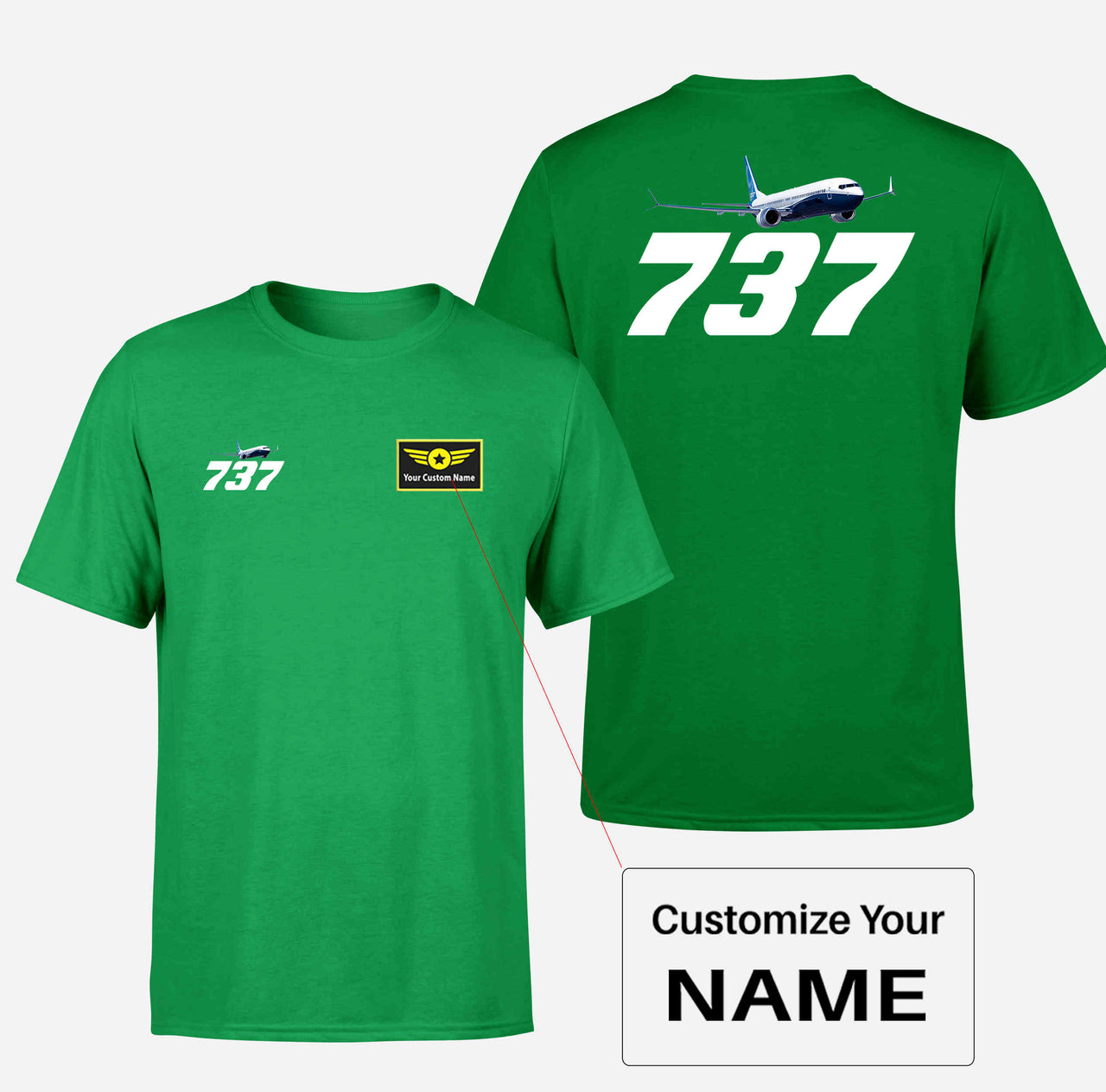 Super Boeing 737-800 Designed Double-Side T-Shirts