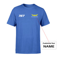 Thumbnail for 767 Flat Text Designed Men T-Shirt
