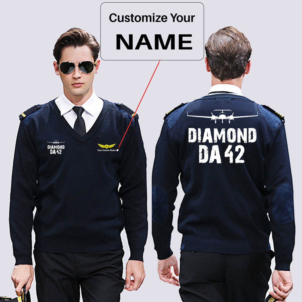 Diamond DA42 & Plane Designed Wool Pilot Sweaters