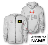 Thumbnail for Aviation Alphabet 3 Designed Zipped Hoodies
