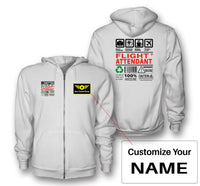 Thumbnail for Flight Attendant Label Designed Zipped Hoodies