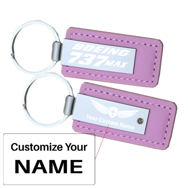 Boeing 737Max Faux Leather Key Chains