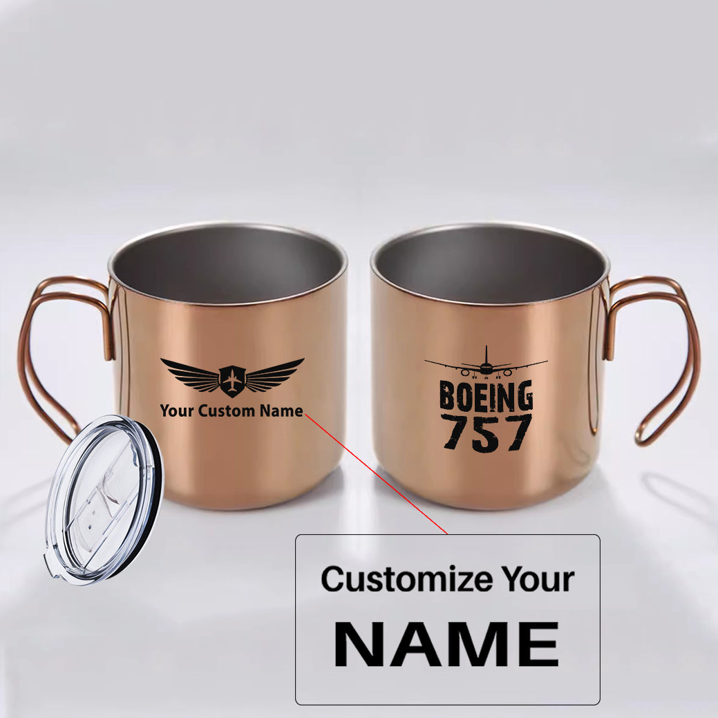 Boeing 757 & Plane Designed Stainless Steel Portable Mugs