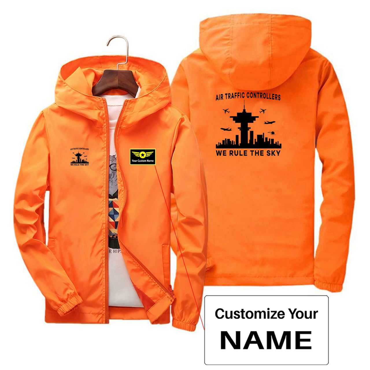 Air Traffic Controllers - We Rule The Sky Designed Thin Windbreaker Jackets