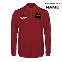Thumbnail for The Sukhoi SU-35 Designed Long Sleeve Polo T-Shirts