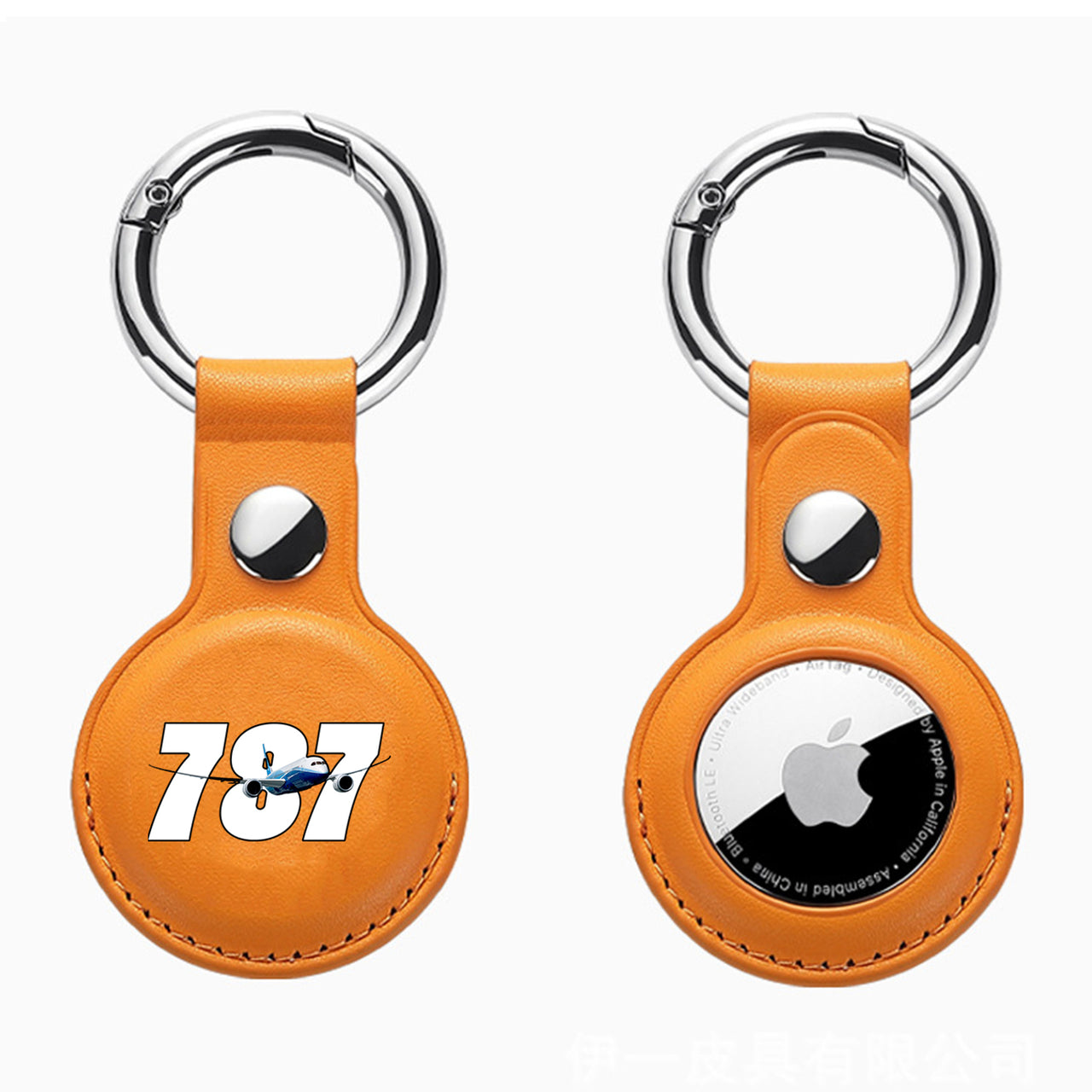 Super Boeing 787 Design Airtags Leather Cases