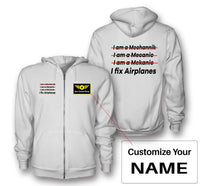 Thumbnail for I Fix Airplanes Designed Zipped Hoodies