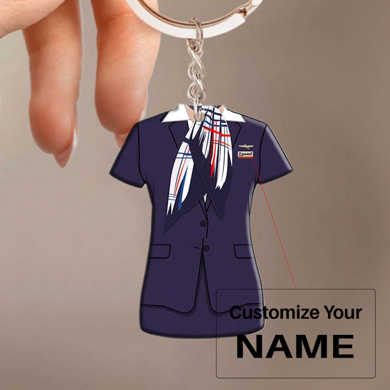 American Airlines Uniform Acrylic Keychain
