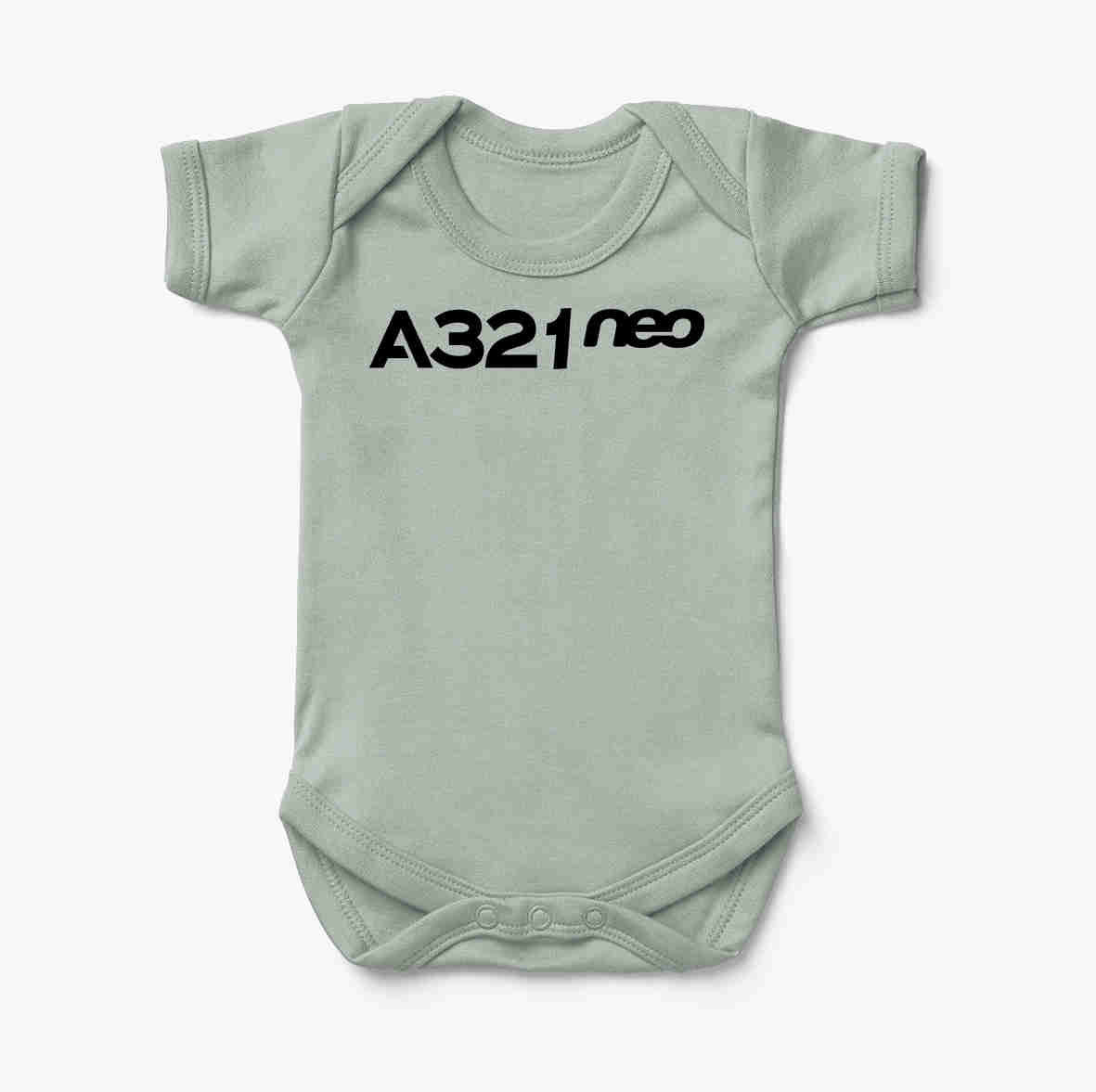 A321neo & Text Designed Baby Bodysuits
