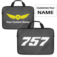 Thumbnail for 757 Flat Text Designed Laptop & Tablet Bags