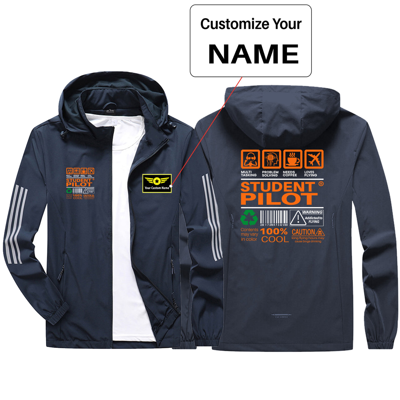 Student Pilot Label Sport & Running Jackets