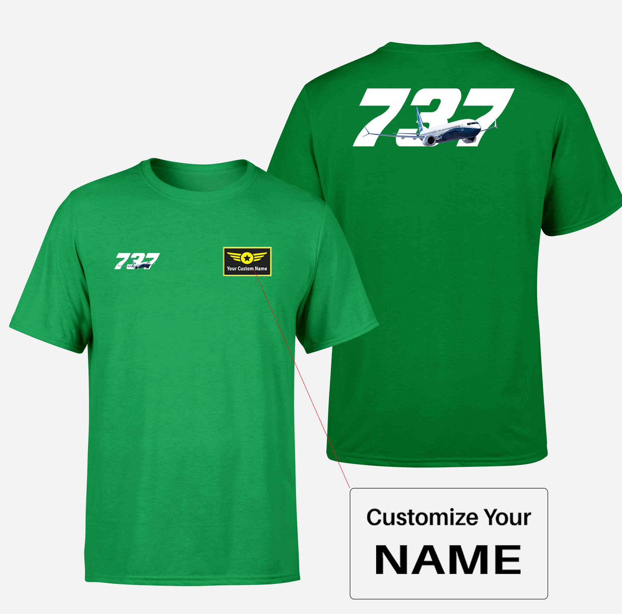 Super Boeing 737 Designed Double-Side T-Shirts