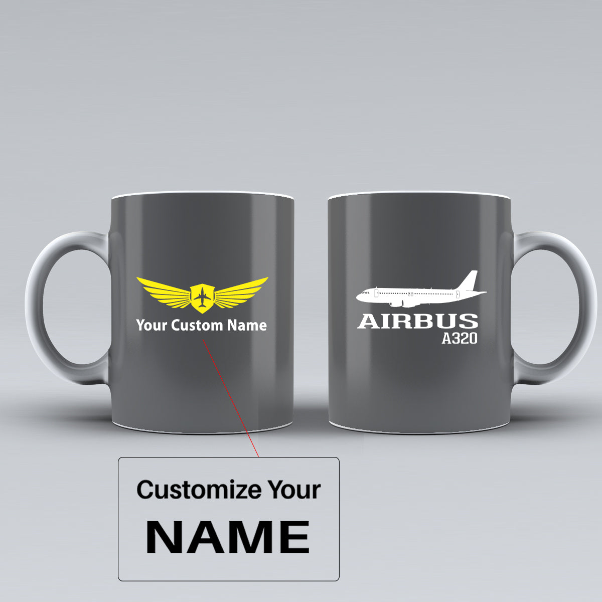 Airbus A320 Printed Designed Ceramic White Mugs