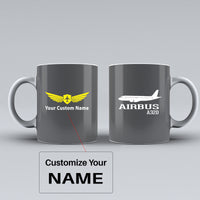 Thumbnail for Airbus A320 Printed Designed Ceramic White Mugs