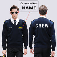 Thumbnail for CREW & Text Designed Wool Pilot Sweaters