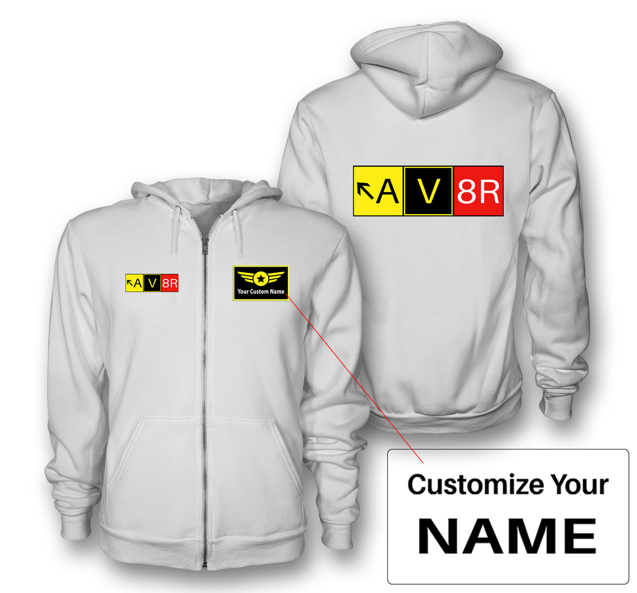 AV8R Designed Zipped Hoodies