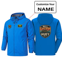 Thumbnail for Retro BELL HUEY UH-1 Designed Rain Jackets & Windbreakers