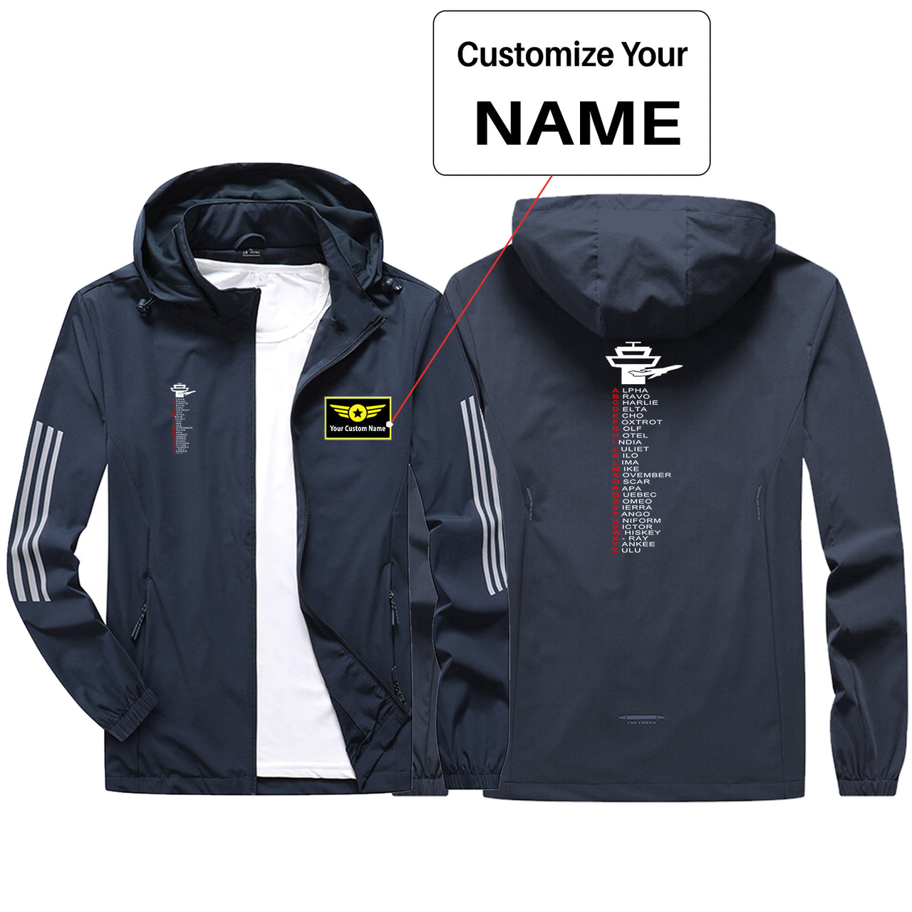 Aviation Alphabet Sport & Running Jackets
