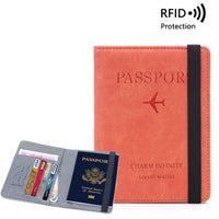 Thumbnail for Custom Text  & Name Designed Passport Cover Travel Wallet Passport Holder
