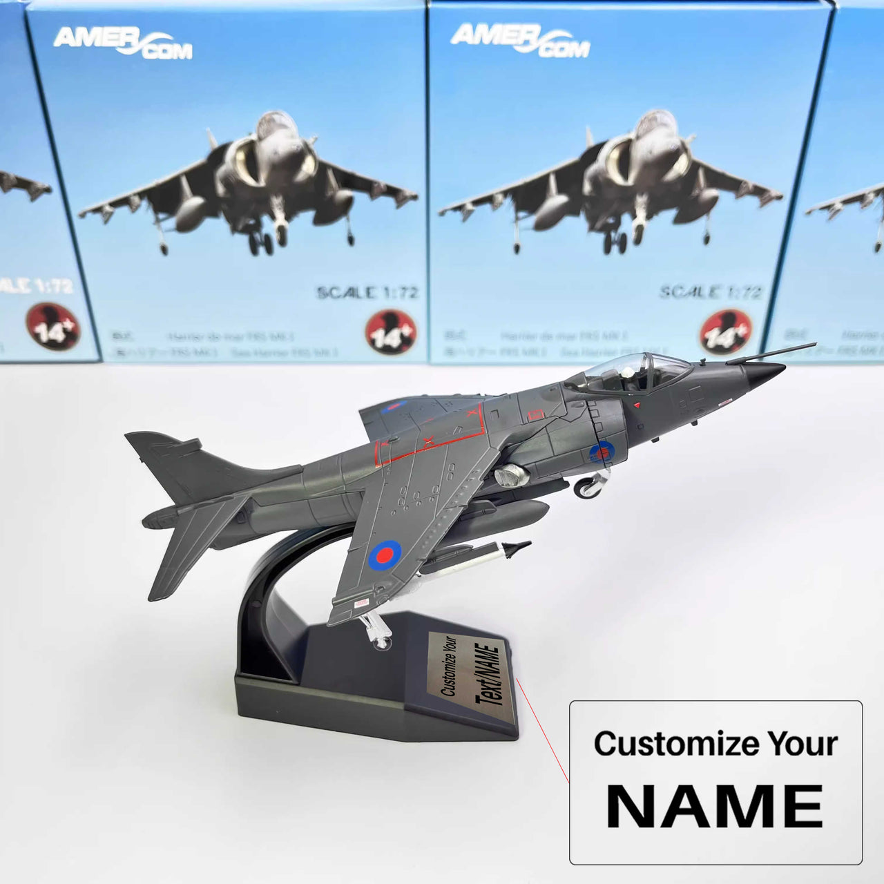 1/72 Harrier Jump Jet V/STOL Strike Aircraft Airplane Model