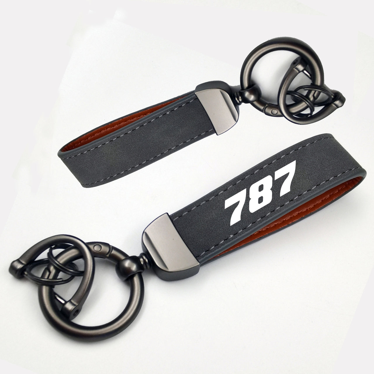 787 Flat Text Design Horseshoe Buckle Key Chains
