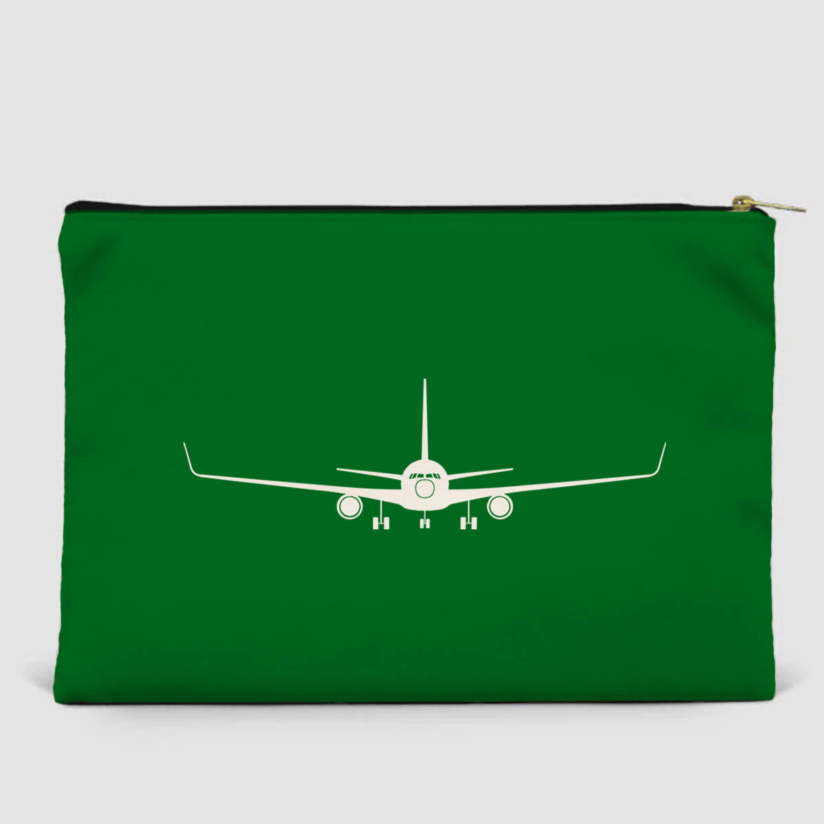 Boeing 767 Silhouette Designed Zipper Pouch