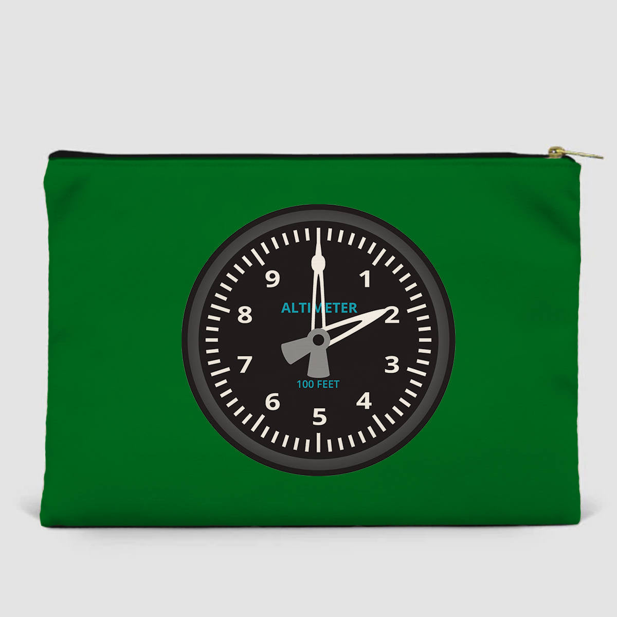 Airplane Instruments (Altimeter) Designed Zipper Pouch