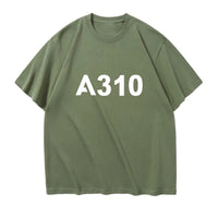 Thumbnail for A310 Flat Text Designed Relax Fit T-Shirts