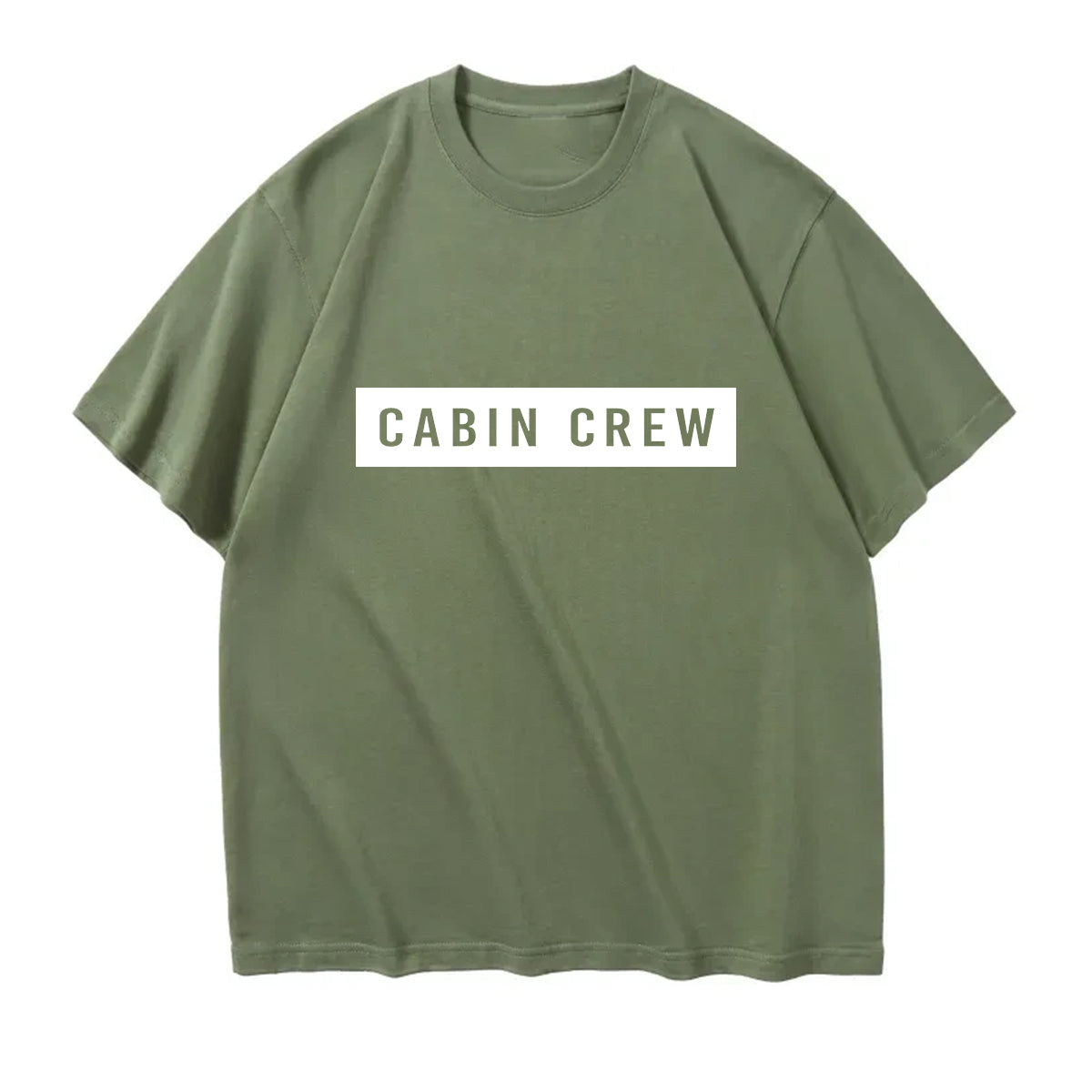 Cabin Crew Text Designed Relax Fit T-Shirts