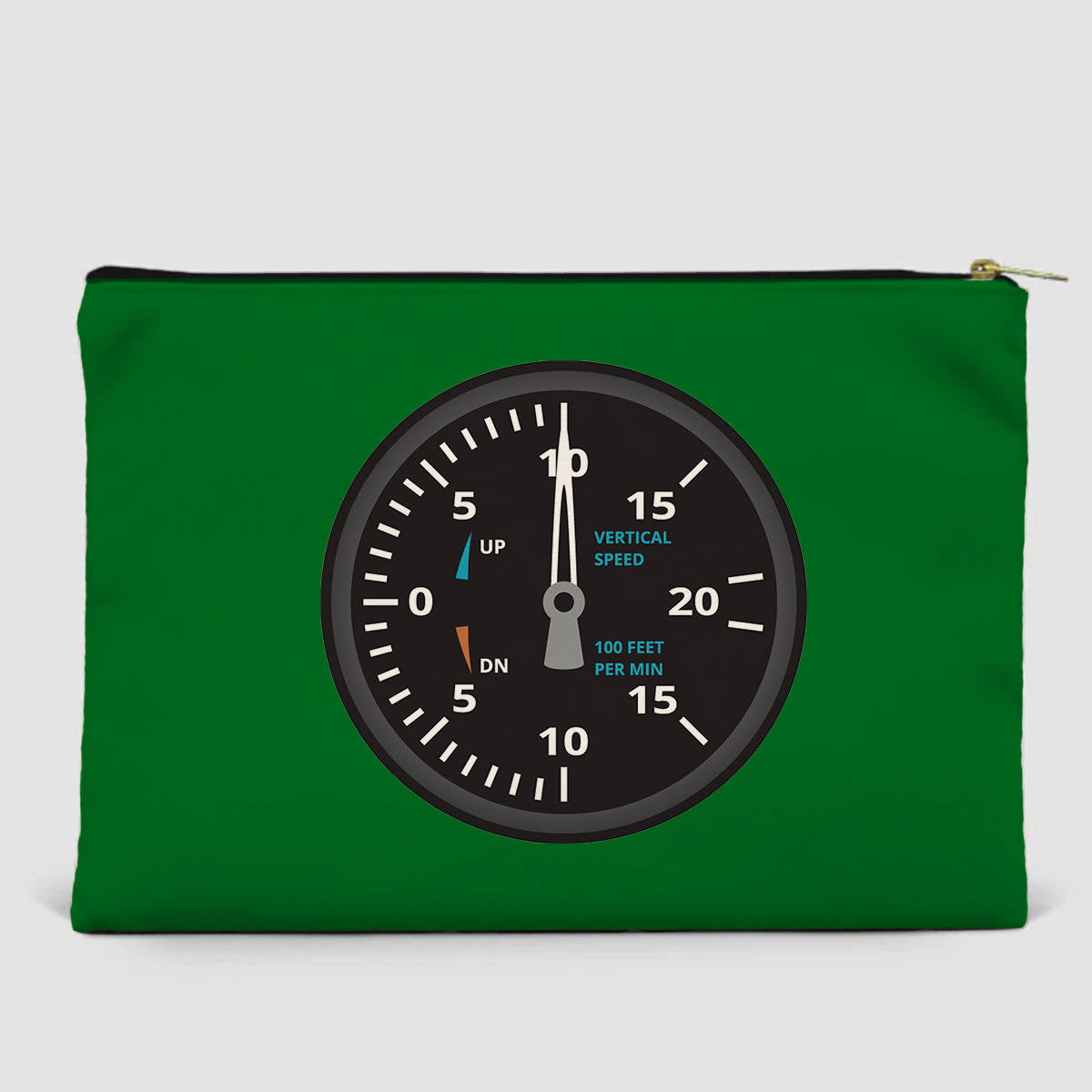 Airplane Instruments (Vertical Speed) Designed Zipper Pouch