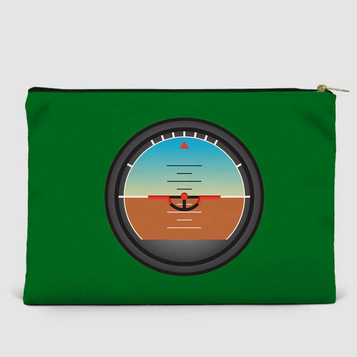 Airplane Instruments (Gyro Horizon) Designed Zipper Pouch