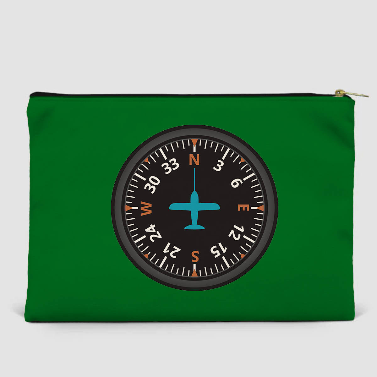 Airplane Instruments (Heading) Designed Zipper Pouch