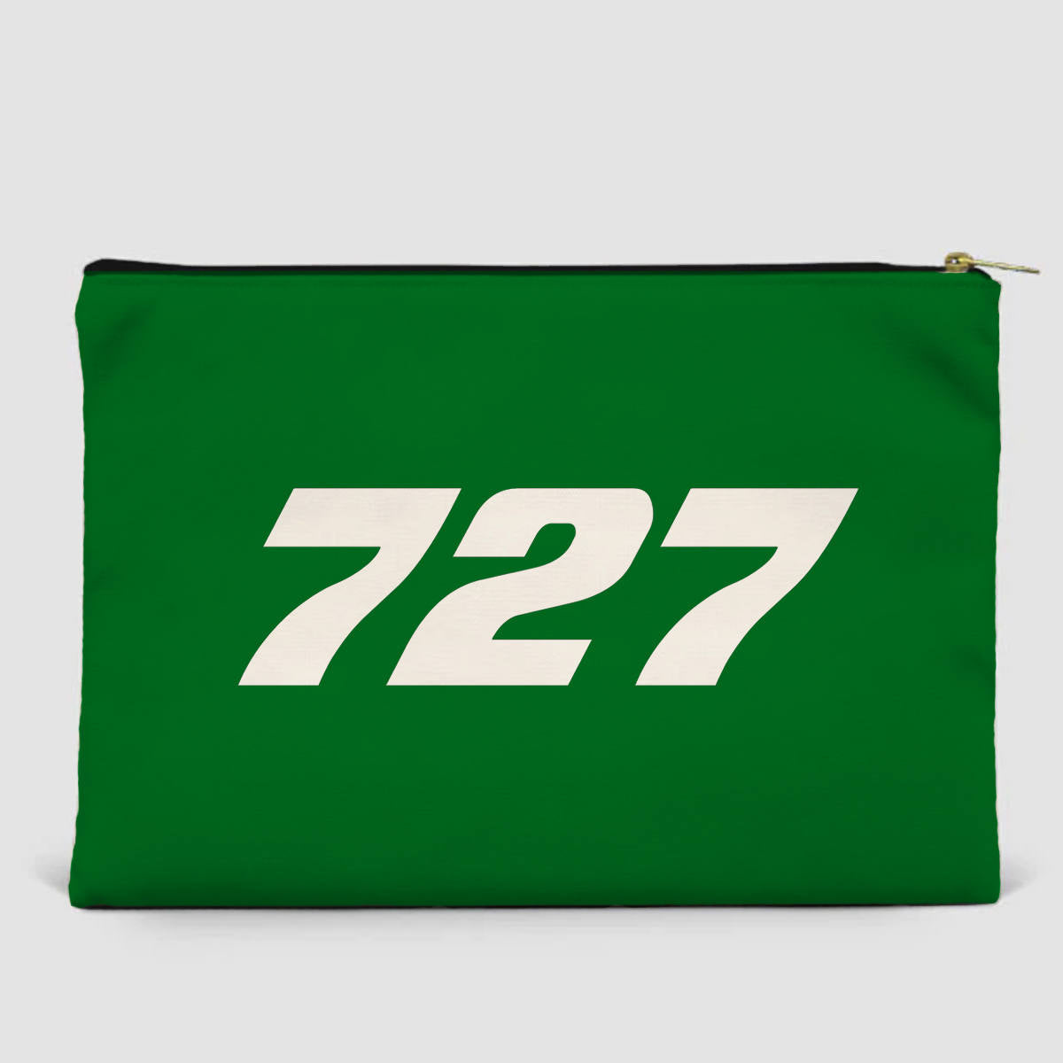 727 Flat Text Designed Zipper Pouch