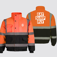 Thumbnail for Eat Sleep Fly Designed Reflective Winter Jackets