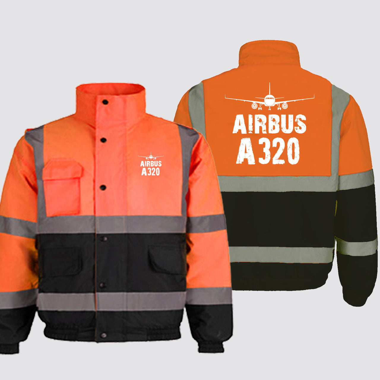 Airbus A320 & Plane Designed Reflective Winter Jackets