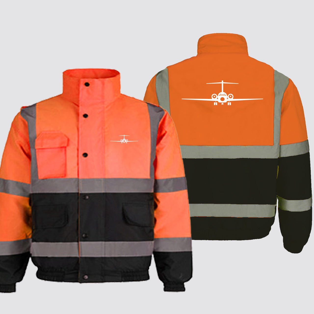 Boeing 717 Silhouette Designed Reflective Winter Jackets