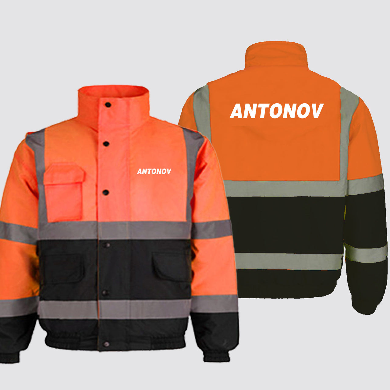 Antonov & Text Designed Reflective Winter Jackets