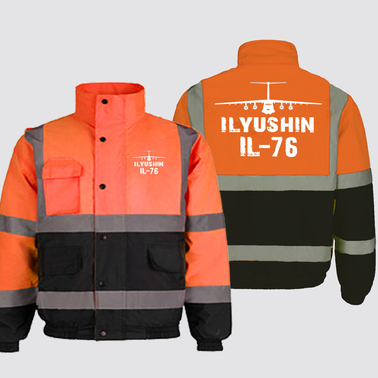 ILyushin IL-76 & Plane Designed Reflective Winter Jackets