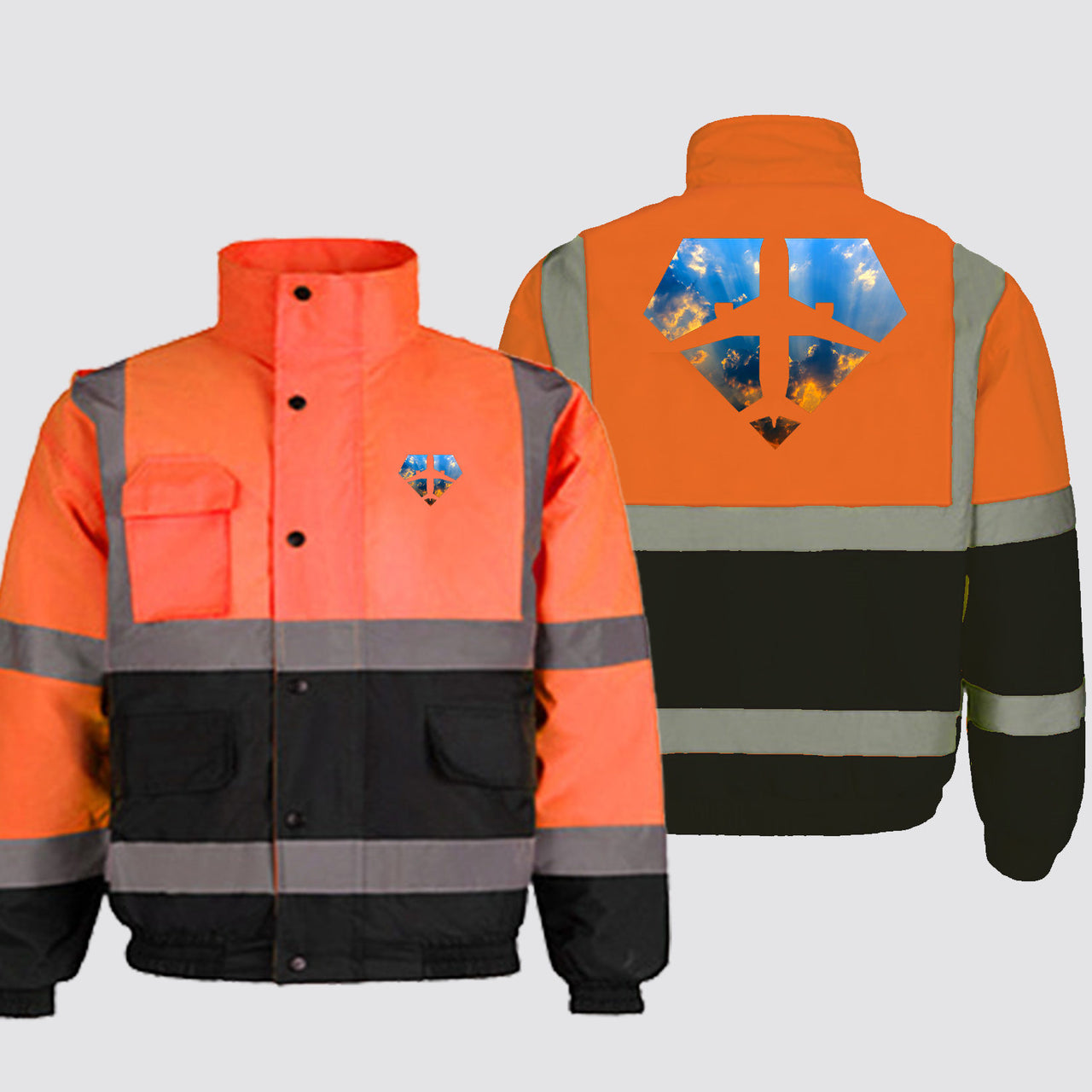 Supermen of The Skies (Sunrise) Designed Reflective Winter Jackets