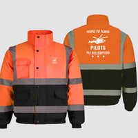 Thumbnail for People Fly Planes Pilots Fly Helicopters Designed Reflective Winter Jackets
