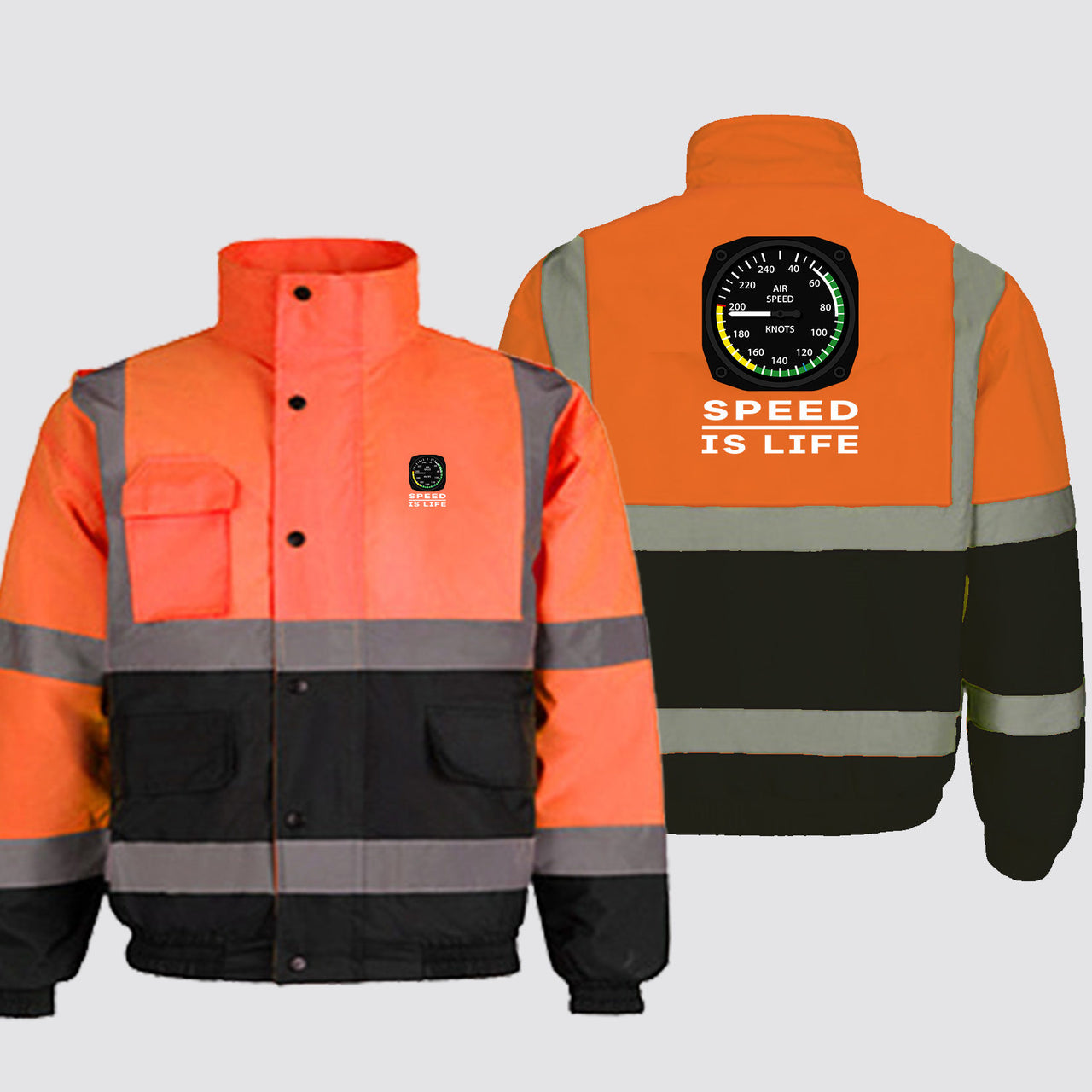 Speed Is Life Designed Reflective Winter Jackets