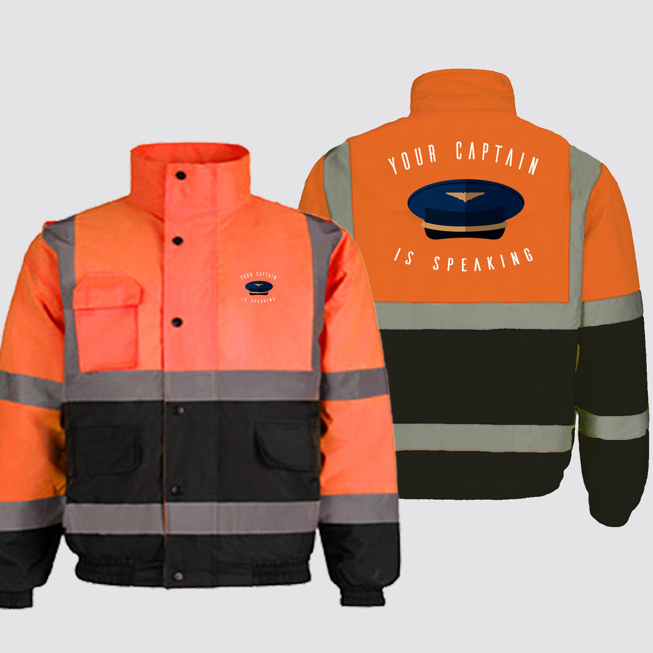 Your Captain Is Speaking Designed Reflective Winter Jackets
