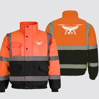 Thumbnail for Drone Silhouette Designed Reflective Winter Jackets