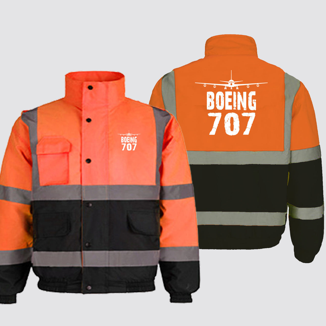 Boeing 707 & Plane Designed Reflective Winter Jackets
