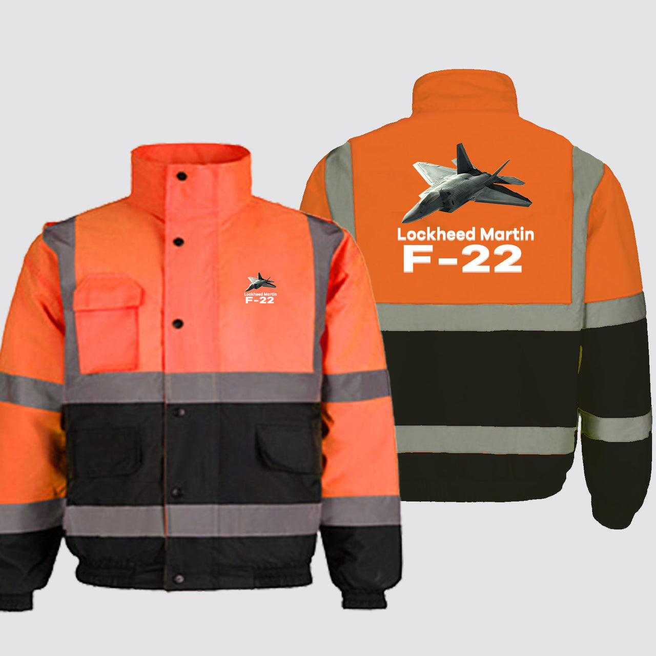The Lockheed Martin F22 Designed Reflective Winter Jackets