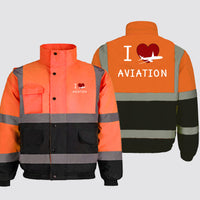 Thumbnail for I Love Aviation Designed Reflective Winter Jackets