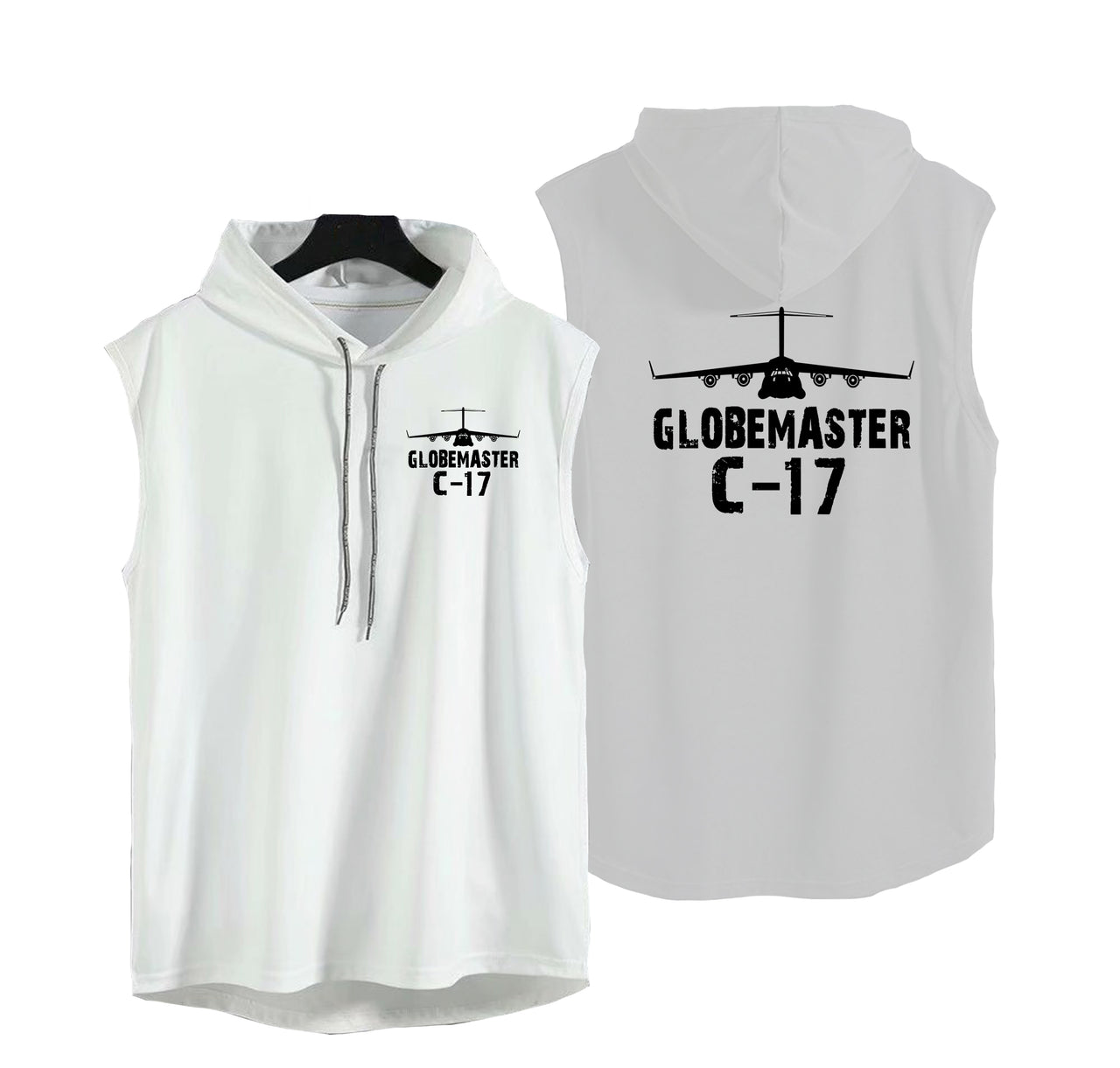 GlobeMaster C-17 & Plane Designed Hooded Tank Tops