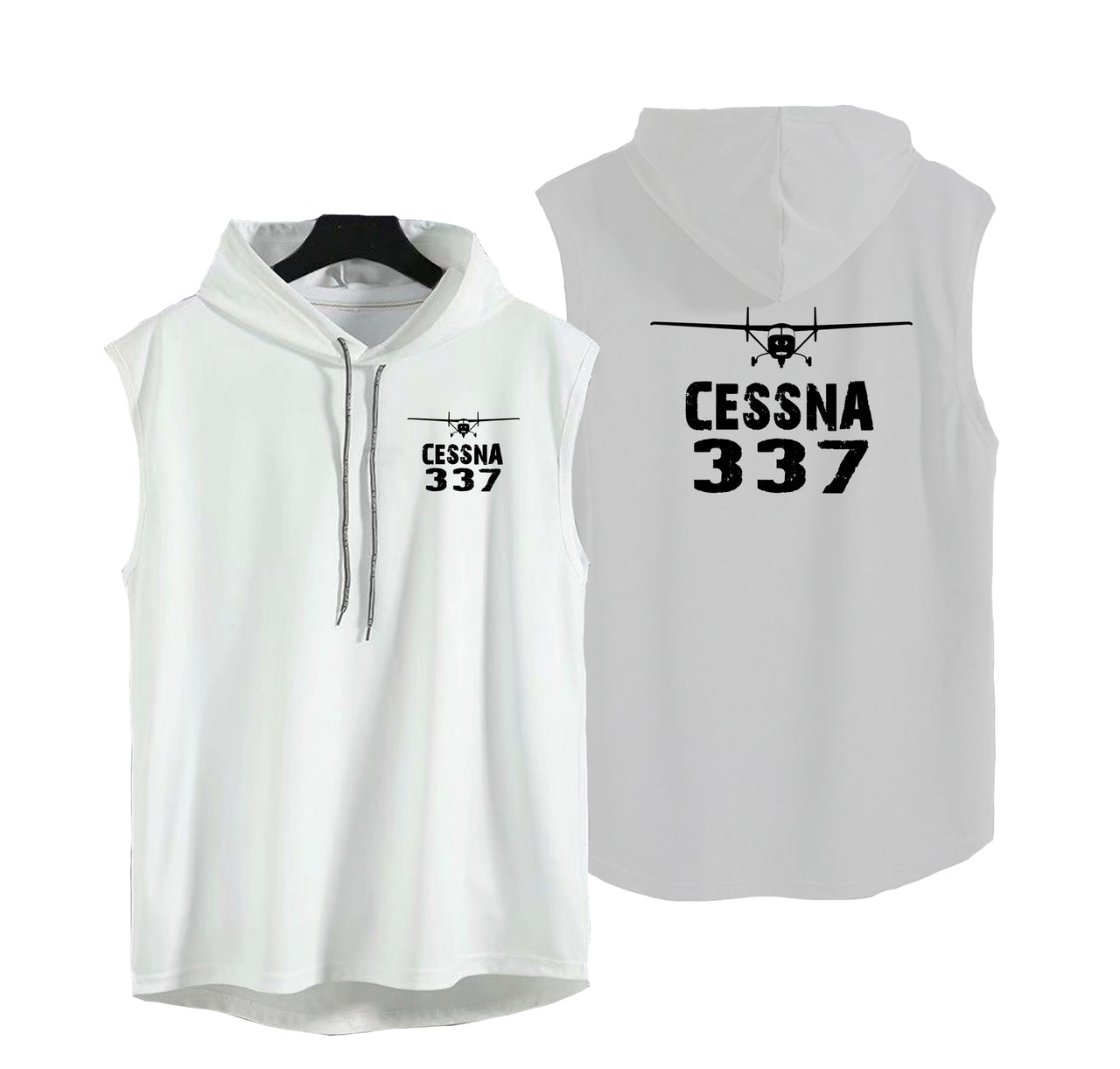 Cessna 337 & Plane Designed Hooded Tank Tops