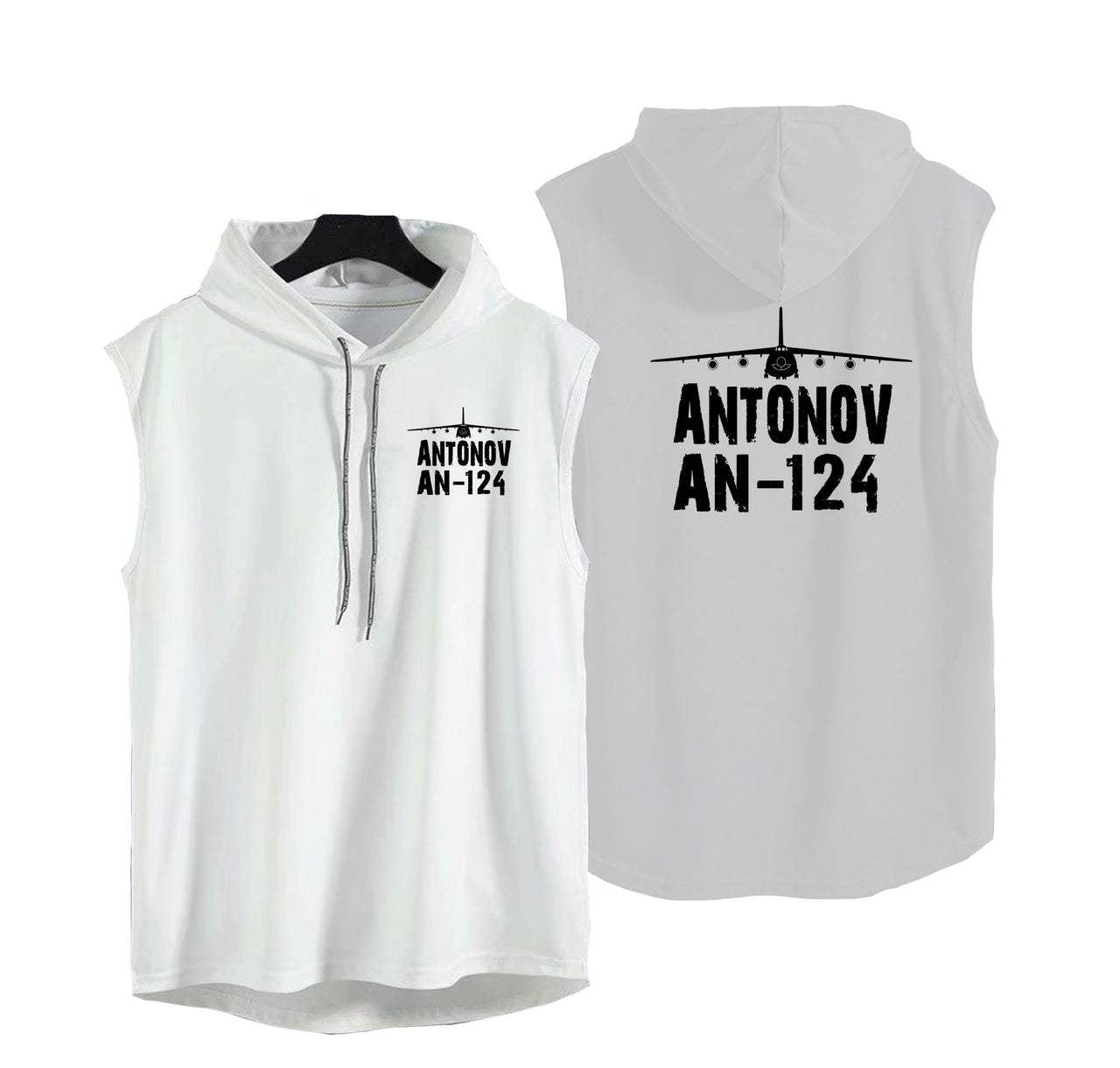 Antonov AN-124 & Plane Designed Hooded Tank Tops